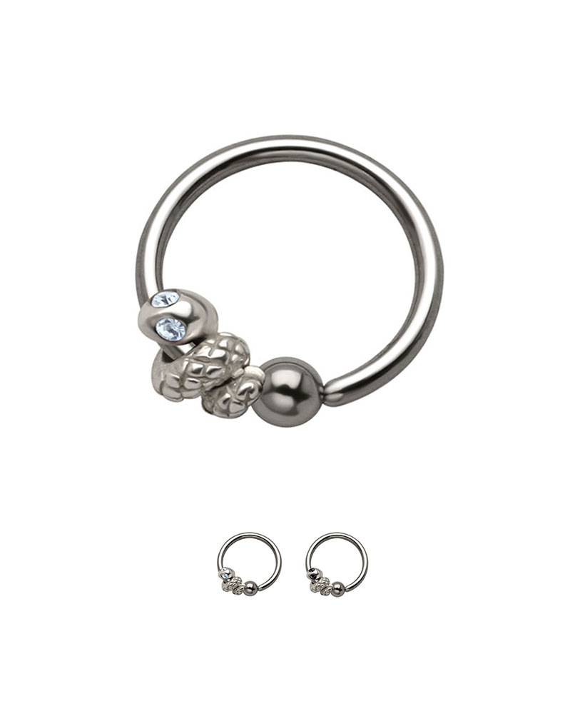 316L Surgical Steel Snake Captive Bead 